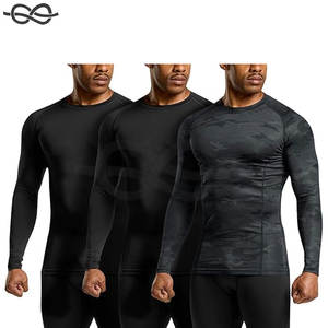 Chemise de compression à manches longues pour hommes UPF 50 + Rash Guard pour les sports nautiques Athletic Base Layer Workouts Quick Dry UV Protection - Product Image 2