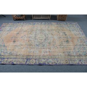 Alfombra Turca de 5.1x8.3 pies (154x254 cm), Alfombra Vintage Azul Sólido - Product Image 3