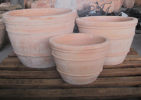 Vente en gros de pots de jardin modernes en terre cuite de haute qualité, de grande taille, de différentes couleurs, jardinières rouges pour la décoration intérieure et l'aménagement paysager