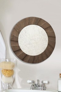 Miroir mural irrégulier moderne pour salon et décoration de mariage, fabriqué à la main par Antique CO, écologique, 24 pouces - Product Image 4