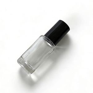 Flacon à bille en verre pour <span class=keywords><strong>parfum</strong></span> et huile essentielle, avec bouchon noir, verre transparent, vide, rechargeable, emballage cosmétique - Product Image 5