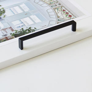 Modern Matte <b>Black</b> Zinc Alloy Cabinet Handles Drawer Pulls-Durable Eco-Friendly Rectangle Shape Easy Installation for Living - Product Image 4