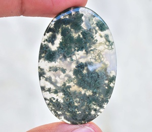 หินโมราโมรา Cabochon-Moss,พลอยโมราทรงหลวมสำหรับแหวน - Product Image 2