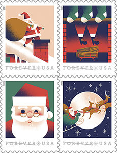Benutzer definierte Porto Mailing Stempel Aufkleber Weihnachten Post Briefmarken Aufkleber kulturelle und kreative Geschenke für Party dekorationen - Product Image 3