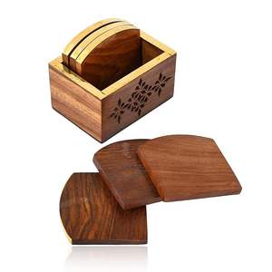 แผ่นรองแก้วไม้สไตล์โบฮีเมียน ตกแต่งบ้าน รักษ์โลก ทำมือ สำหรับเครื่องดื่มร้อน/เย็น ราคาประหยัด จากอินเดีย - Product Image 1