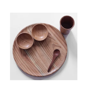 Ensemble d'assiettes à dîner en bois ensemble d'assiettes de cuisine personnalisées taille personnalisée pour cuisine et table à bas prix taille différente - Product Image 2