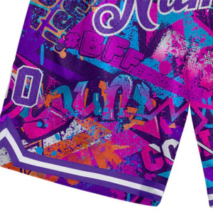 Conçu sur mesure, short en maille légère et respirante pour hommes et femmes, ensembles de basket-ball confortables de grande taille à sublimation - Product Image 6