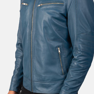 Chaqueta de Motocicleta de Cuero PU de Alta Calidad, Estilo Casual de Invierno con Cuello Alto, Impermeable y Resistente al Viento para Hombre - Product Image 6