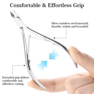 Herramienta para Decoración de Uñas, Cortaúñas de Color Plateado OEM, Pinza con Logotipo Personalizado Impreso, Removedor de Piel Muerta Transparente - Product Image 2