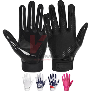 Gants de football américain d'hiver pour l'extérieur, logo personnalisé, adhérence collante, antidérapants, en silicone, gants d'entraînement professionnels - Product Image 1