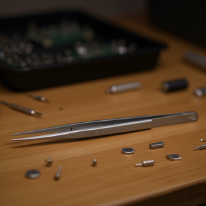 แหนบความแม่นยำสูง Knipex พร้อมปลายแหลมแบบมีเข็มนำศูนย์ รูปทรงตรง ผิวเคลือบด้านไม่สะท้อนแสง - Product Image 3