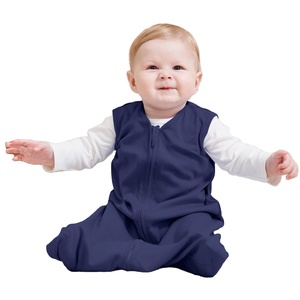 Sac de couchage bébé personnalisé avec logo, en coton, avec fermeture éclair - Product Image 1