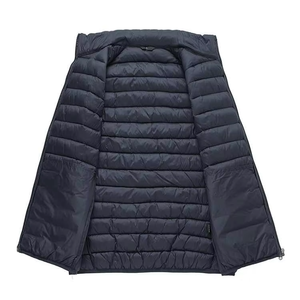 Men's Thick Jacket Removable Hooded Winter <b>Vest</b> Zipper Closure <b>Sport</b> Style <b>Outdoor</b> Polyester Knitted Sleeveless Puffer <b>Vest</b> - Product Image 6