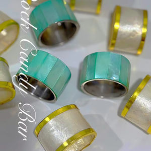 Anillos de servilletas, anillos de servilletas de ratán, anillos de servilletas de mimbre, Decoración de mesa - Product Image 1