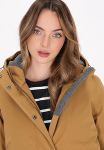 Venta caliente último logotipo personalizado Beige Mujer Única Parka Puffer chaqueta y acolchado burbuja abajo invierno abajo chaquetas para mujeres - Product Image 2