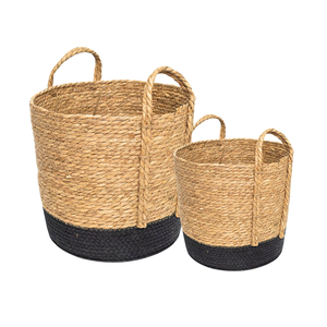Tissé à la main vietnamien SEAGRASS LAUNDRY BASKET Organisateur de blanchisserie moderne et pratique Plusieurs tailles Personnalisation Usage domestique - Product Image 1