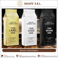 Étiquetage privé disponible pour Arabica torréfié de qualité supérieure, grains de café entiers de 1 kg pour les cafés à bas prix