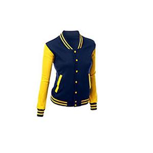Top qualité femmes varsity vestes manches jaunes culture avec corps court Baseball Denim veste pour dames en gros femmes vestes - Product Image 4