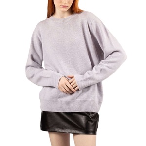 Suéter de cuello redondo de ganchillo de lujo de invierno informal para mujer de manga larga con logotipo personalizado patrón en blanco para Navidad - Product Image 4