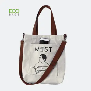 Продуктовая хлопковая Экологически чистая многоразовая сумка-тоут для покупок, хлопковая Холщовая Сумка
