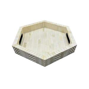 Plateau de service en bois de qualité supérieure avec incrustations de résine d'os, emballage personnalisé pour le service de chocolat, service de desserts, cadeaux de l'Aïd el-Fitr, cadeaux du Ramadan, nacre - Product Image 5