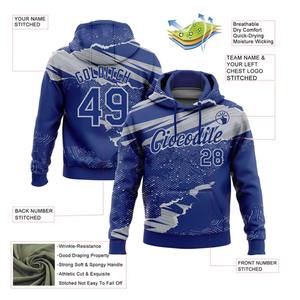 Sweat-shirts en polaire polyester respirant antibactérien sur mesure, design par sublimation, sports d'hiver, football américain, grande taille - Product Image 3
