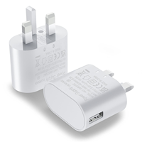 Chargeur mural USB 10W avec prise UK, adaptateur secteur pliable et rétractable UKCA, chargeur de voyage portable 5V2A, charge rapide pour téléphone portable