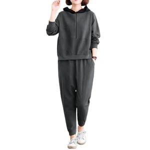 Conjunto de dos piezas de chándal para mujer, sudaderas con capucha cálidas de invierno y pantalones, jerséis, sudaderas para correr para mujer, ropa para mujer, trajes deportivos - Product Image 1