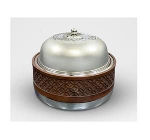 Casserole en bois faite à la main en argent et marron 6 litres fabricant de gros rond - Product Image 3