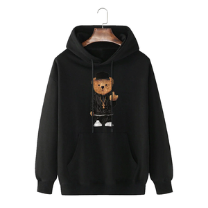 Moda invierno hombres Pull Over Hoodie pesado desgastado venta al por mayor de gran tamaño Vintage lavado bordado transpirable polar - Product Image 4