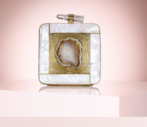 Escaparate de latón de embrague de noche de elefante de lujo artesanal con exquisitas piedras de cristal perla para fiestas de boda - Product Image 5