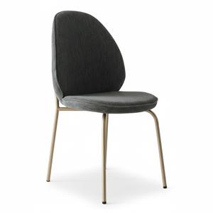 Chaise de salle à manger moderne MONZA Premium avec assise en tissu rembourré et pieds en métal élégants – Mobilier commercial et domestique - Product Image 1