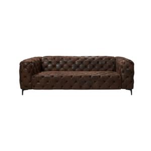 Leather and Black Finish Modern Luxury Design Sofa Set for Living Room School & Workshop Use - Product Image 2