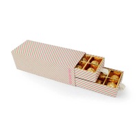 Boîtes à barres de chocolat à tiroirs personnalisées en gros de luxueux compartiments en papier cartonné doré dans un design élégant de boîte à tiroirs