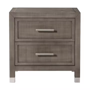 Elegante mesita de noche de madera maciza con artesanía fina y atractivo de diseñador contemporáneo, perfecta para dormitorios principales modernos - Product Image 1