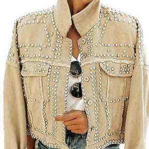 Veste à manches longues pour femmes, dernier design, confortable, élégante, respirante, rembourrée, prix OEM bon marché, nouvelle arrivée, vente - Product Image 6