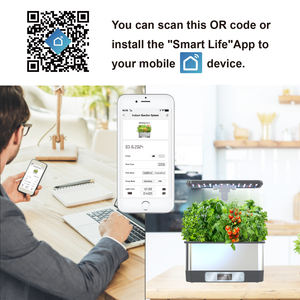 Système de jardin hydroponique intérieur intelligent avec lumière de croissance LED, contrôle par application <span class=keywords><strong>WiFi</strong></span>, pompe à eau et écran tactile pour herbes et légumes - Product Image 3