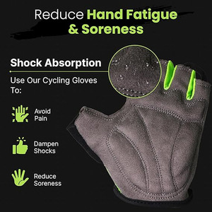 ถุงมือขี่จักรยานครึ่งนิ้วกันลื่นดูดซับแรงกระแทกระบายอากาศได้ดีถุงมือกีฬาสำหรับแข่งรถลำลองกลางแจ้ง - Product Image 2