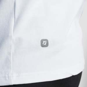 All-Day Wear Heavyweight 100% Cotton/<b>Bamboo</b> Oversize T-Shirt (White) Solid Pattern with Silk <b>Screen</b> Printing Jersey Fabric - Product Image 6