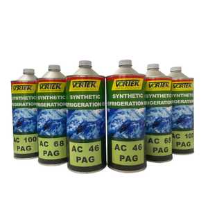 Aceite de compresor VORTEK PAG, lubricante automotriz, antidesgaste, viscosidad de 1 litro, grado 46, compatible con refrigerantes R12/ - Product Image 1