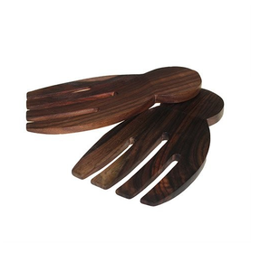 Pinzas de madera hechas a mano para servir, cuchara de manos para ensalada, 2 piezas para accesorios de cocina, uso de mesa por debajo de su presupuesto - Product Image 3