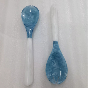 Elegante Juego de Cubiertos de Resina para Servir Ensaladas, Cuchara y Tenedor Modernos para Cocina y Comedor, Juego de Cubiertos para Mesa de Comedor - Product Image 1