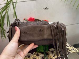 Stylish Cowhide Fur Sling <b>Bag</b> Handbag New Western Collection of Fringe Crossbody Shoulder Round <b>Bags</b> <b>Women's</b> Multi Uses <b>Bag</b> - Product Image 4