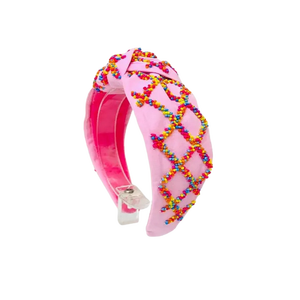 Bandeau brodé à la main avec des perles, bandeau entièrement perlé pour femmes à prix de gros - Product Image 4