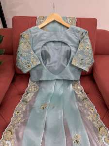 Saree ออกแบบที่สวยงามด้วยด้ายและลำดับการทำงาน - Product Image 2