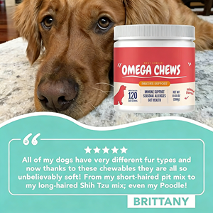 โออีเอ็ม/โอดีเอ็ม แคนนีนโคทเฮลธ์ โอเมก้า-3 สำหรับ<span class=keywords><strong>สุนัข</strong></span>แบบเคี้ยวเนื้อนุ่ม - แคลเซียมออร์แกนิกและวิตามินอี เสริมสร้างภูมิคุ้มกัน ปลอดภัยสำหรับลูก<span class=keywords><strong>สุนัข</strong></span>และ<span class=keywords><strong>ลูก</strong></span>แมว - Product Image 5