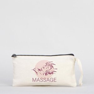 Personalized Fashionable Cotton <b>Makeup</b> Bag 8x4 Fabric Pencil <b>Case</b> Zipper Portable Cosmetic Bag Featuring Cartoon Letter Patterns - Product Image 6
