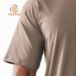 Camiseta Unisex de algodón de 220gsm de gran tamaño 100%, ropa de calle ligera transpirable suave, Camisetas largas de peso pesado en blanco, parte delantera para hombres - Product Image 6