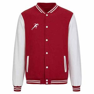OEM Top Qualité Plaine Laine Baseball Lettermen Vestes Avec Manches En Cuir Broderie Logo Collège Baseball Veste Pour Hommes 2025 - Product Image 1