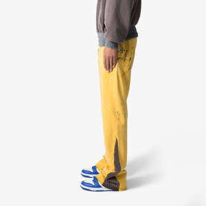 Pantalons pour hommes délavés Pantalons de survêtement évasés en coton épais pour hommes Baggy Cargo Sportswear Joggers Pants Hip Hop Mid High - Product Image 4